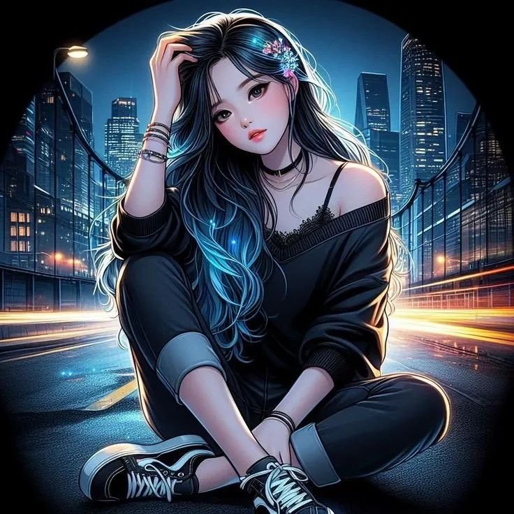 anime girl dp for Instagram, anime girl reading, glasses anime dp