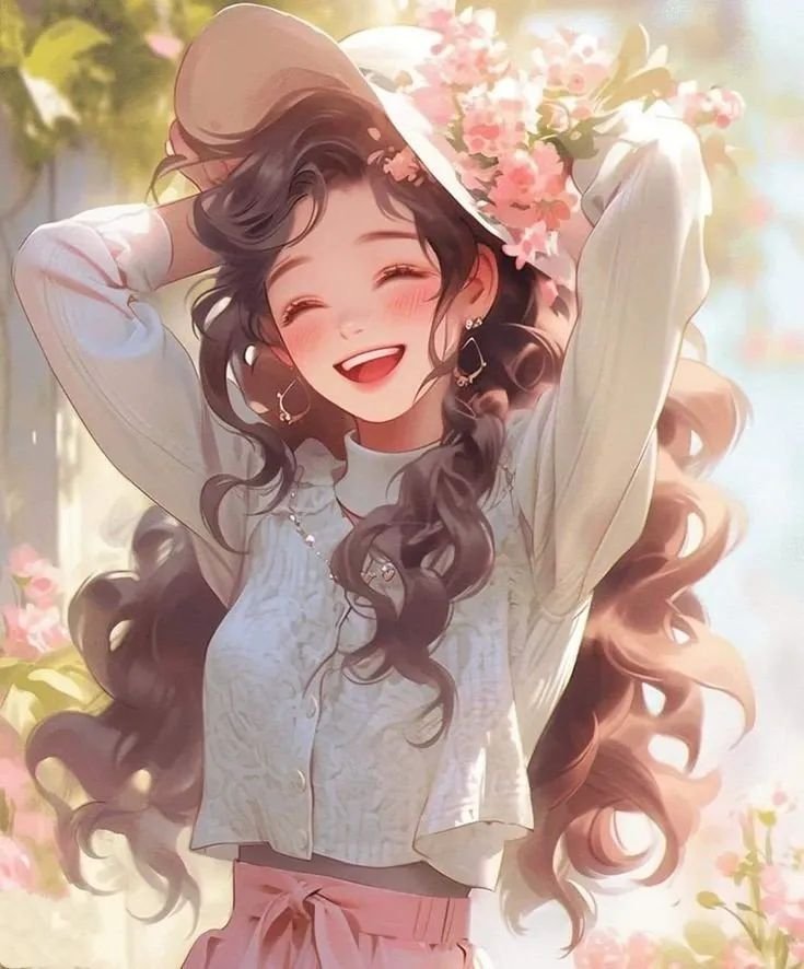 anime girl dp for Instagram, elegant anime girl, summer anime dp