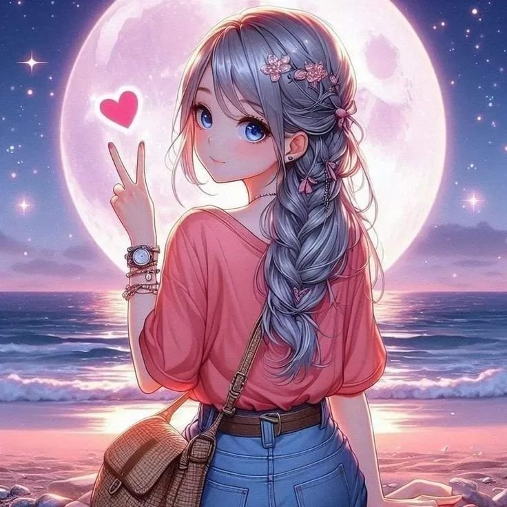 anime girl dp for Instagram, playful anime girl, anime girl with cupcake