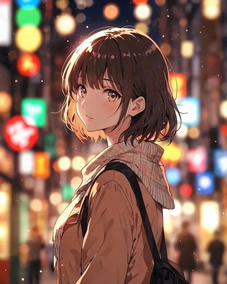 anime girl dp for Instagram, anime girl with butterfly, bright smile anime dp