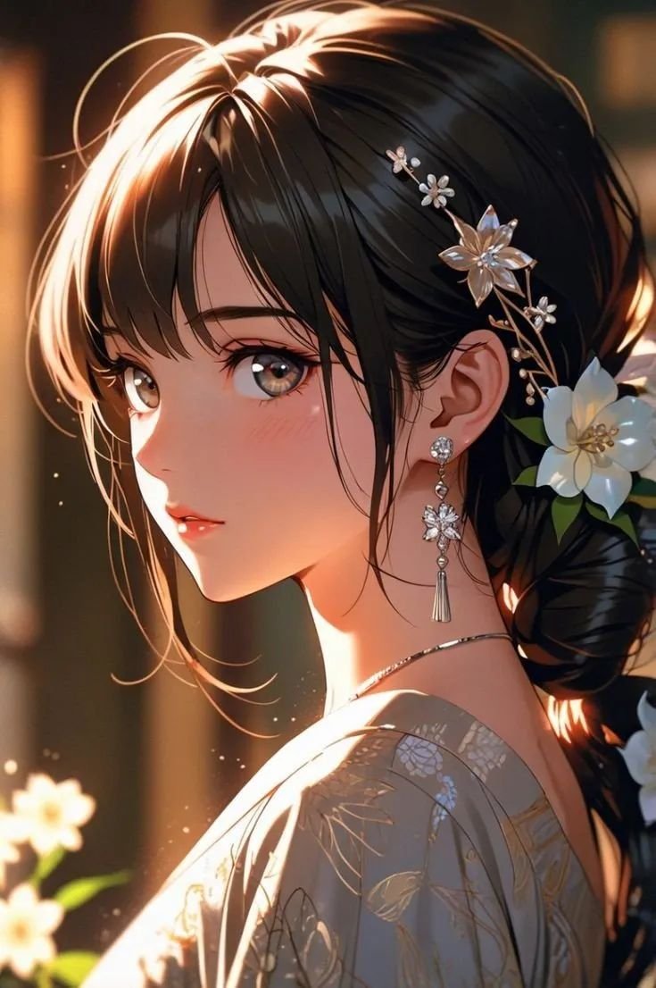 anime girl dp for Instagram, headphones anime girl, music anime dp