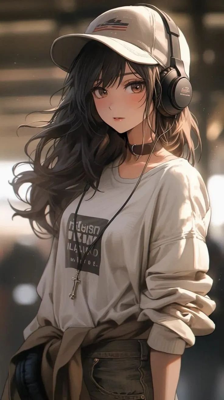 anime girl dp for Instagram, winter outfit anime girl, snow anime dp